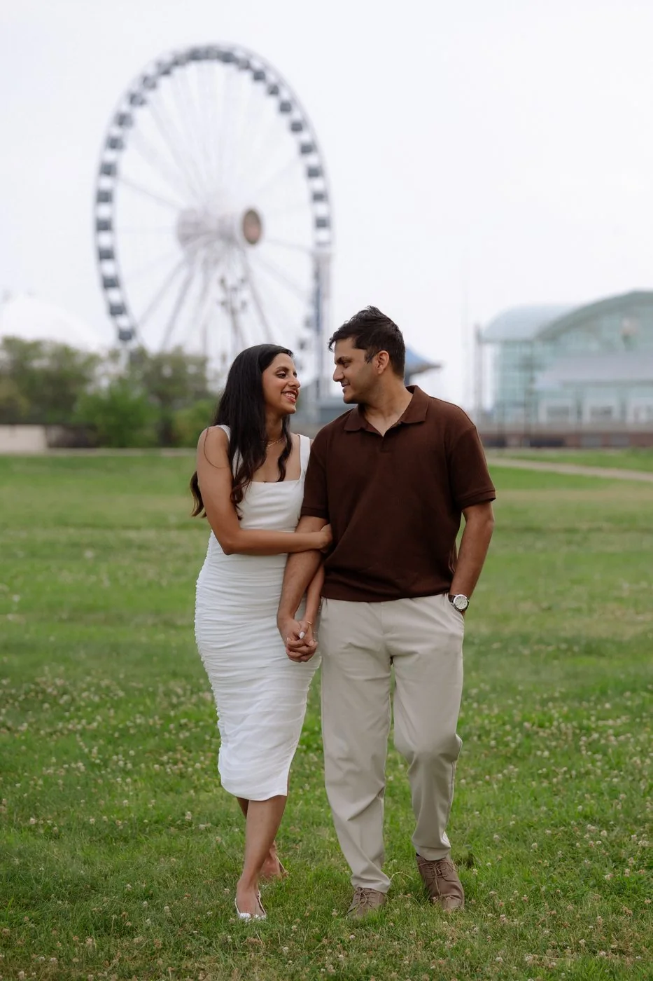 Harini and Chinmay at Navy Pier